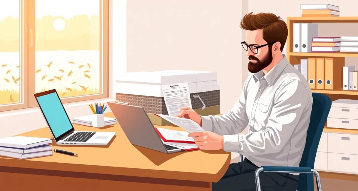 1099-NEC tax compliance documentation for cricket farming operations Cricket farm manager organizing 1099 tax forms and contractor payment records for compliance tracking and filing requirements.