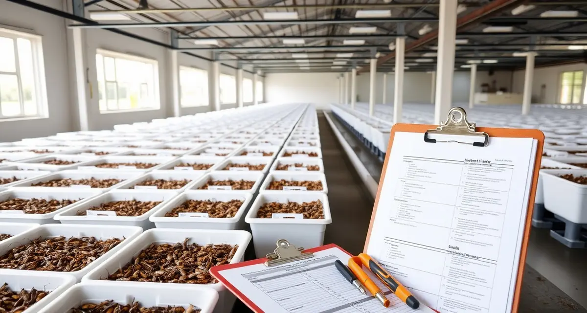 Employee handbook documentation for cricket farming operations Cricket farm employee handbook template documentation with safety protocols and FSMA compliance requirements for insect protein production facilities
