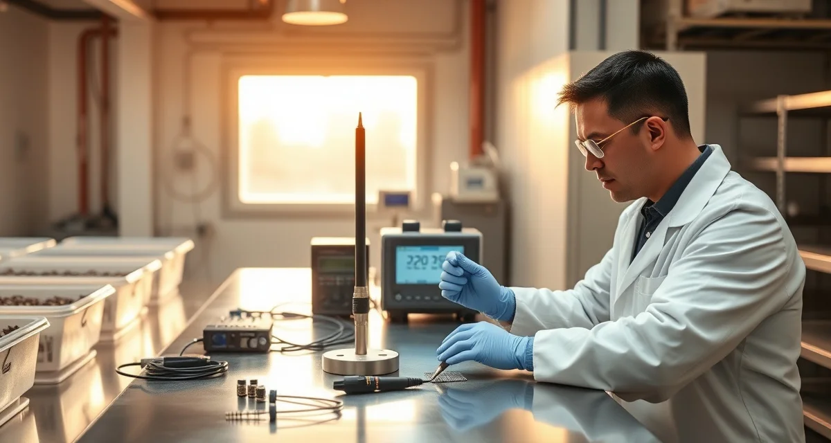 Precision sensor calibration for cricket farming operations Digital temperature probe calibration equipment used for cricket farm CCP monitoring and FSMA compliance verification