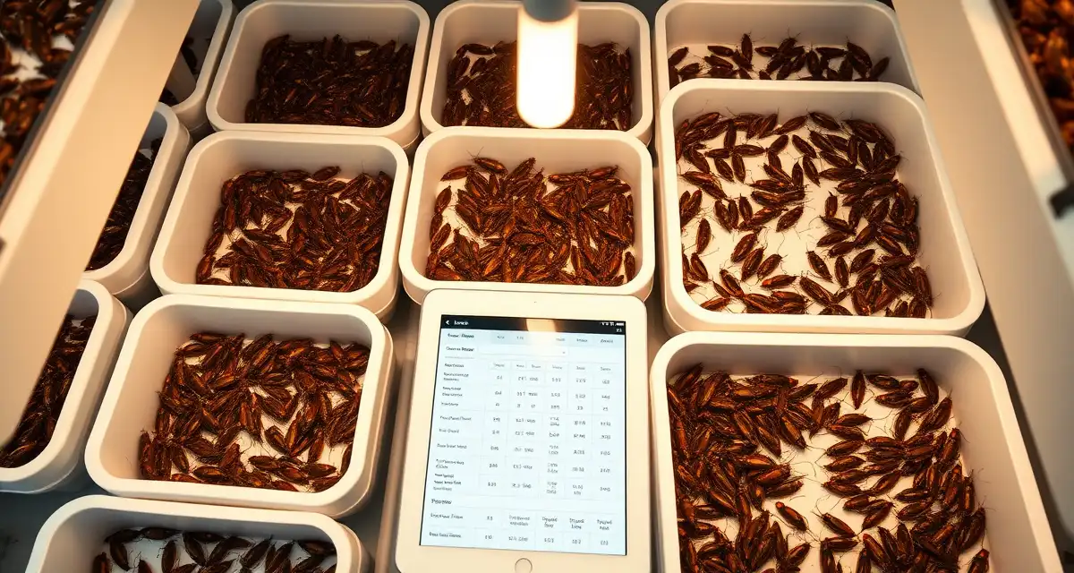 Google Sheets cricket farm tracking template for bin management Cricket farm Google Sheets template tracking system with organized bins and data monitoring for starter farm operations