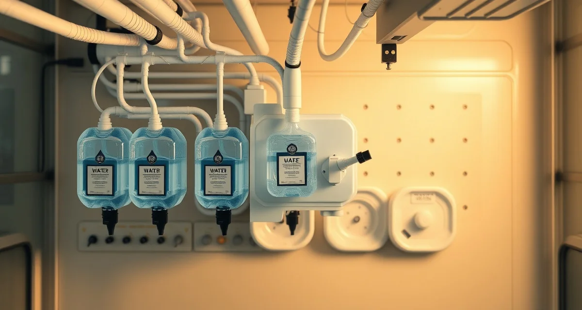 Automated water delivery system for commercial cricket farming Centralized cricket farm water system dispensing hydration gel to multiple breeding bins efficiently