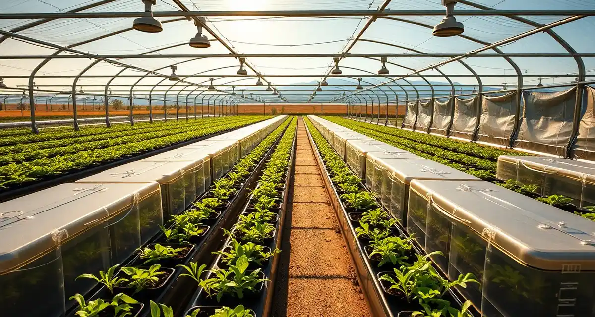 Idaho cricket farming operation facility Modern cricket farming facility in Idaho showing insect protein production containers with sustainable agricultural infrastructure and mountain landscape backdrop