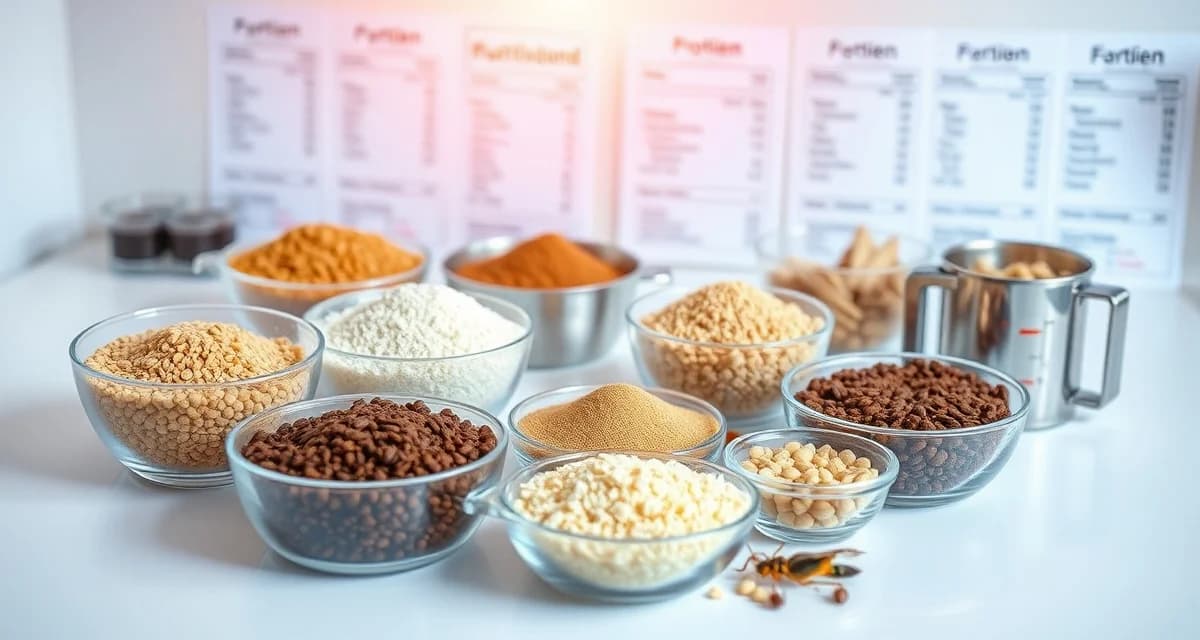 Cricket feed protein source analysis for farming operations Comparison of protein sources for cricket feed including soy, fishmeal, and alternative ingredients with nutritional data.