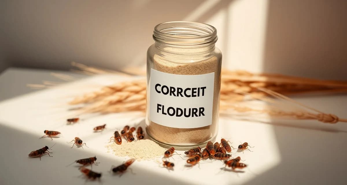 Cricket flour product optimization for Amazon marketplace Premium cricket flour in transparent jar with allergen disclosure label, optimized for Amazon e-commerce conversion and transparency.
