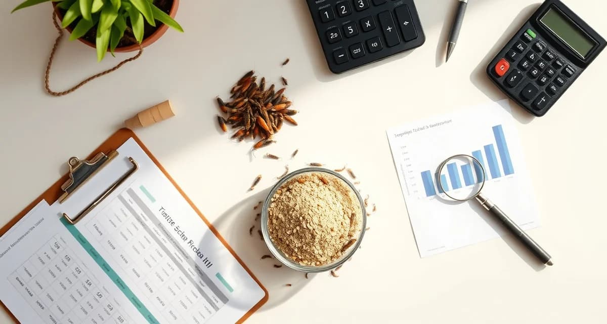 Cricket Flour Company Financial Model and Business Strategy Cricket flour business plan showing financial projections and market analysis data for insect protein production operations.