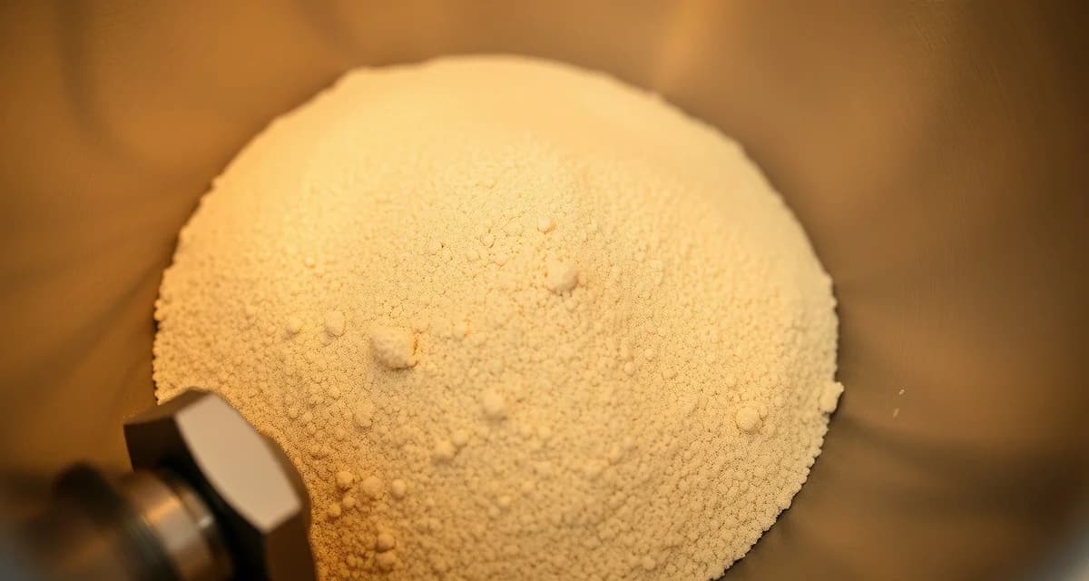 Cricket flour milling equipment and particle size processing Industrial cricket flour mill showing fine particle processing for optimal water absorption in insect protein production.