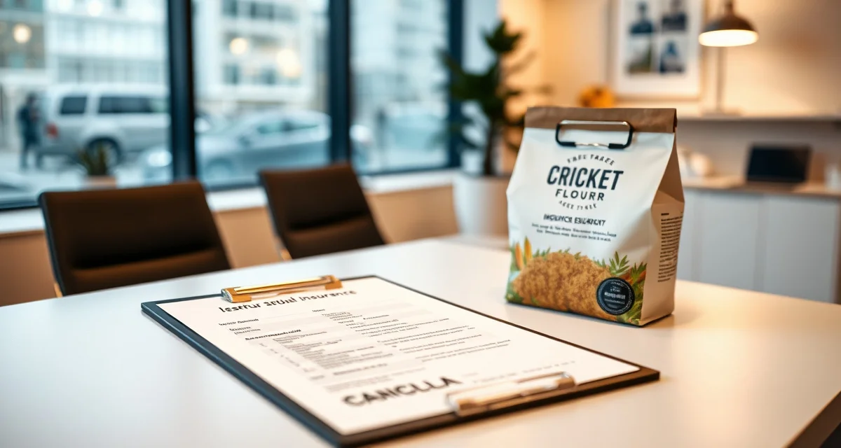 Food recall insurance protection for cricket flour businesses Cricket flour recall insurance policy document with coverage details and protection guidelines for insect protein producers