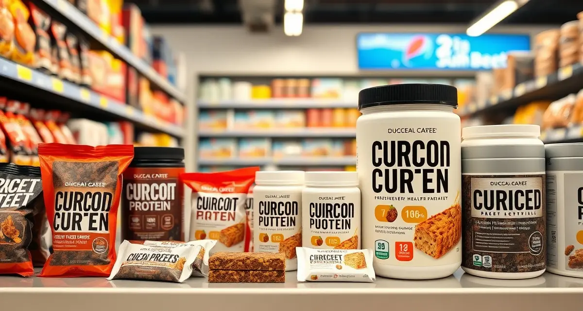 Cricket protein products ready for retail grocery placement Cricket protein products displayed on grocery store shelf next to conventional protein supplements, showing retail packaging and competitive positioning