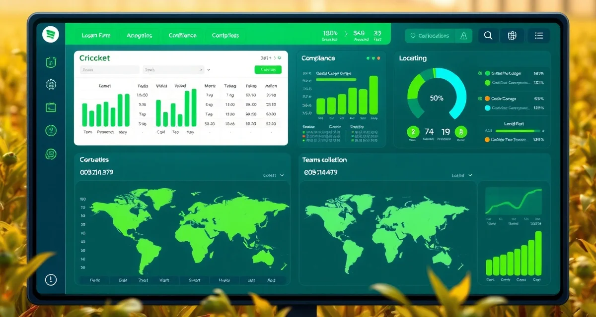 Multi-site farm management system interface CricketOps Enterprise Plan dashboard displaying multi-site cricket farm management and FDA compliance tracking across multiple locations.