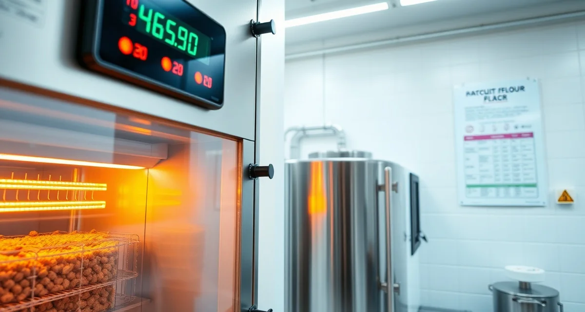 Cricket flour HACCP thermal processing critical control point HACCP critical control point monitoring for cricket flour production thermal processing and drying operations
