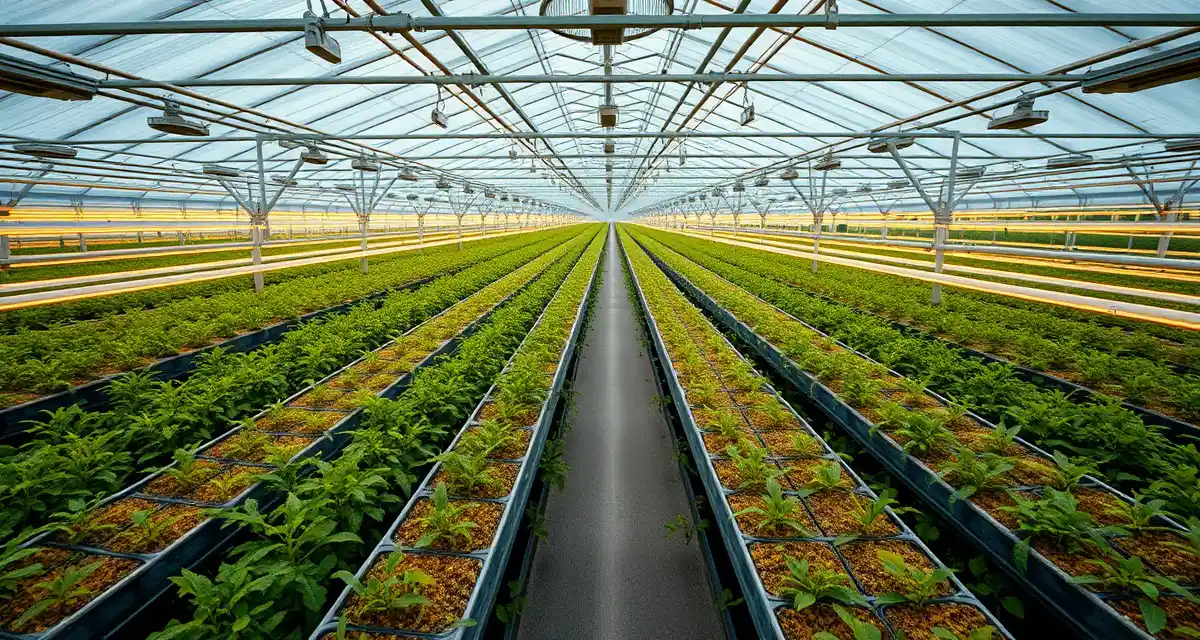 Commercial insect farming operation in the Southeast United States Modern cricket farming facility in Southeast US showing rows of insect production containers with climate control systems and sustainable agriculture infrastructure