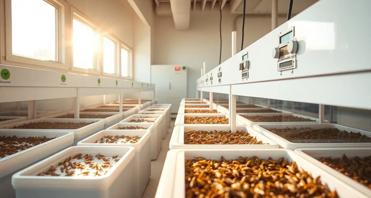 San Diego's ideal climate for urban cricket farming operations Modern urban cricket farming facility in San Diego showing climate-controlled containers and temperature management systems for optimal cricket production.